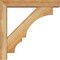 Ekena Millwork Balboa Block Rough Sawn Bracket w/ Offset Brace, Western Red Cedar, 4"W x 18"D x 18"H BKT0402X18X18BOA05RWR - alternate 2
